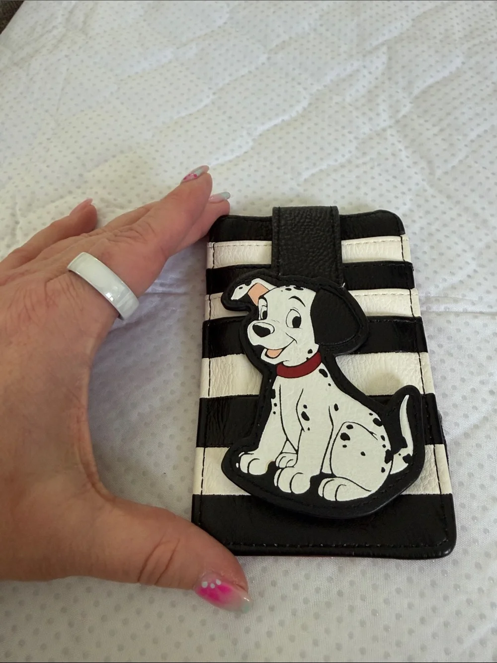 Loungefly Black & White Dalmatian Stripe Card Holder